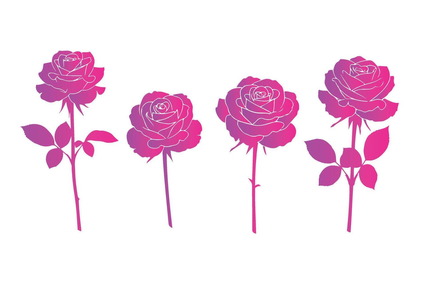 Romantic Gradient Roses for Invitations and Events vector