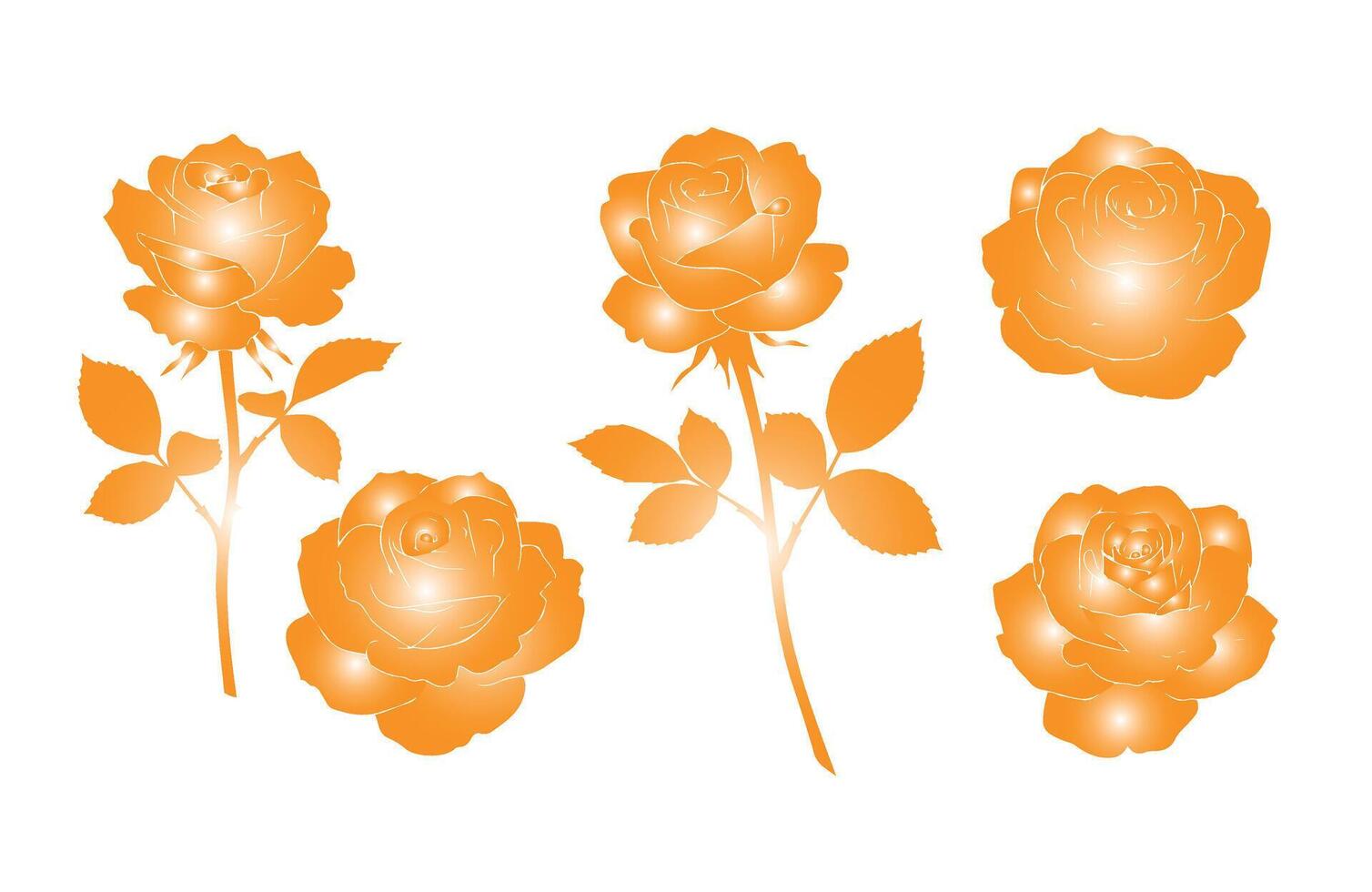 Sophisticated Rose Graphics for Stylish Artwork vector