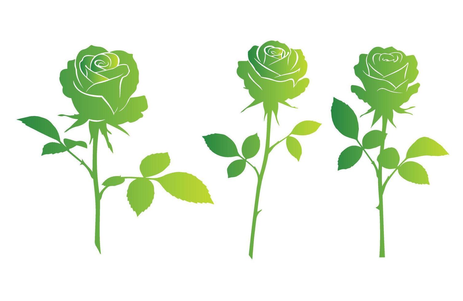 Stunning Rose Silhouettes for Elegant Themes vector
