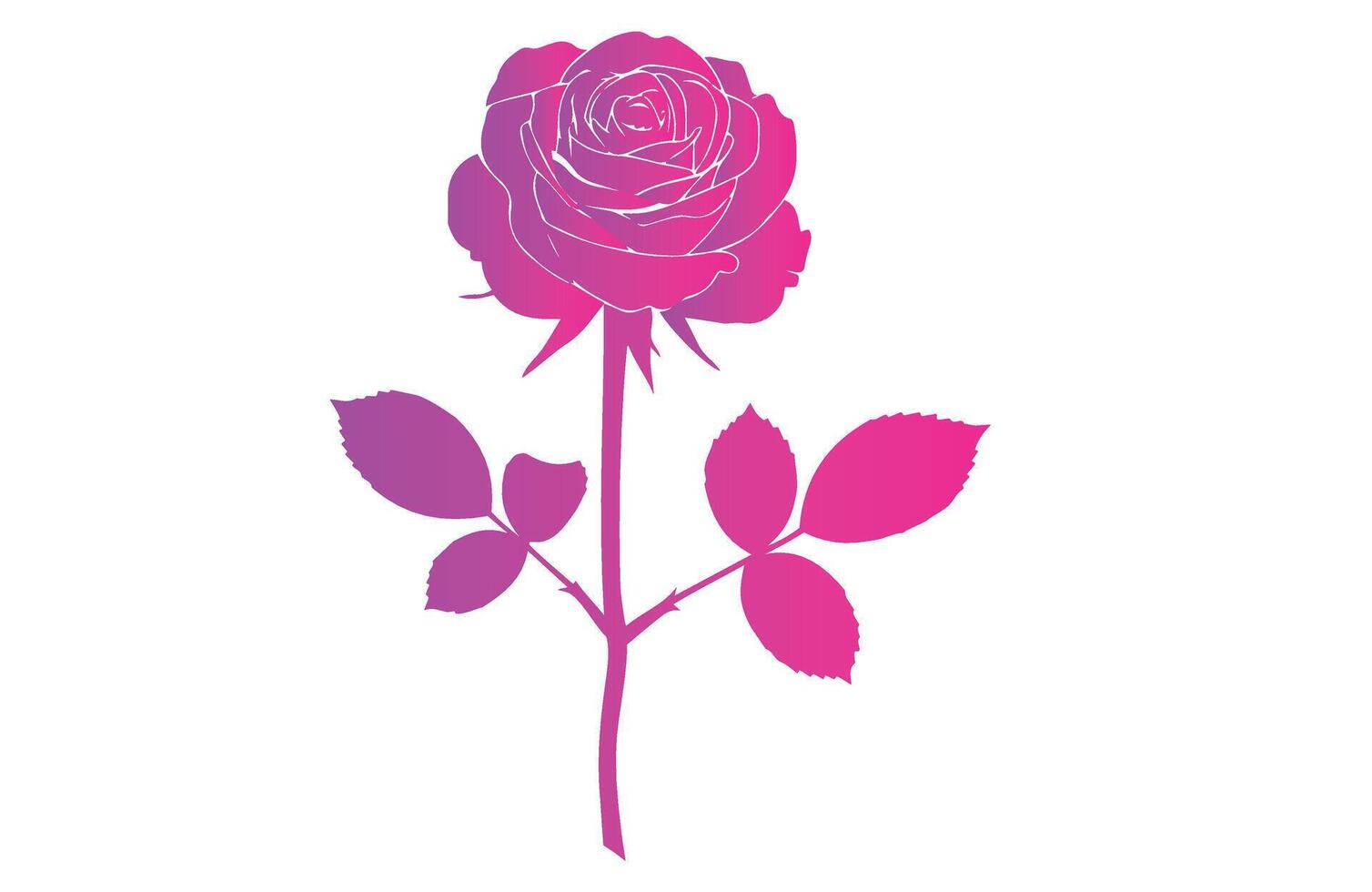 Gradient Roses for Romantic and Elegant Themes vector