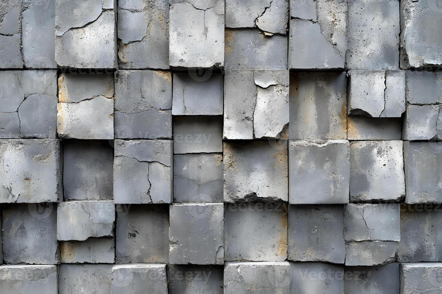 Abstract Cracked Concrete Blocks Texture for Design and Architecture photo