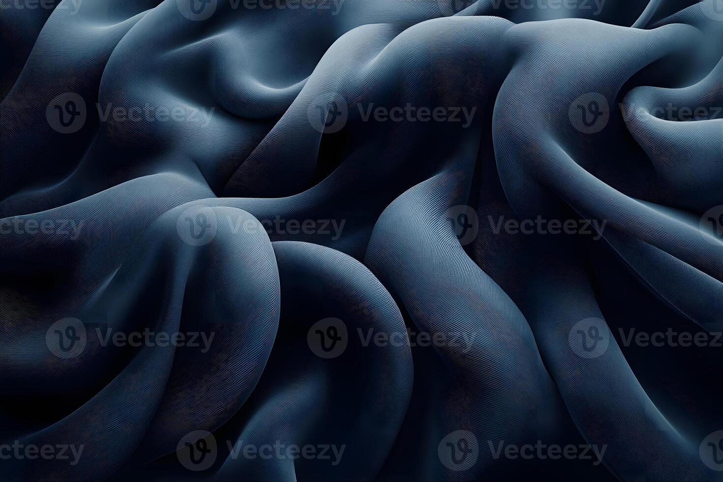 Elegant Abstract Wave Pattern in Deep Blue for Modern Design Projects photo