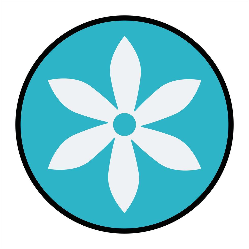Hand Drawing of Blue Flower with Delicate and Vibrant Details vector