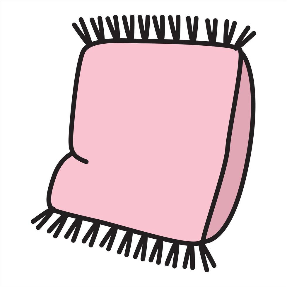 Pillow with Soft and Cozy Details vector