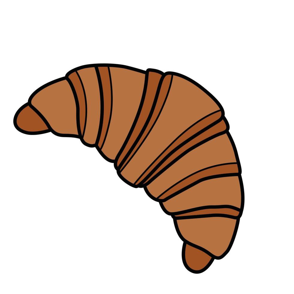 Croissant with Golden and Flaky Details vector