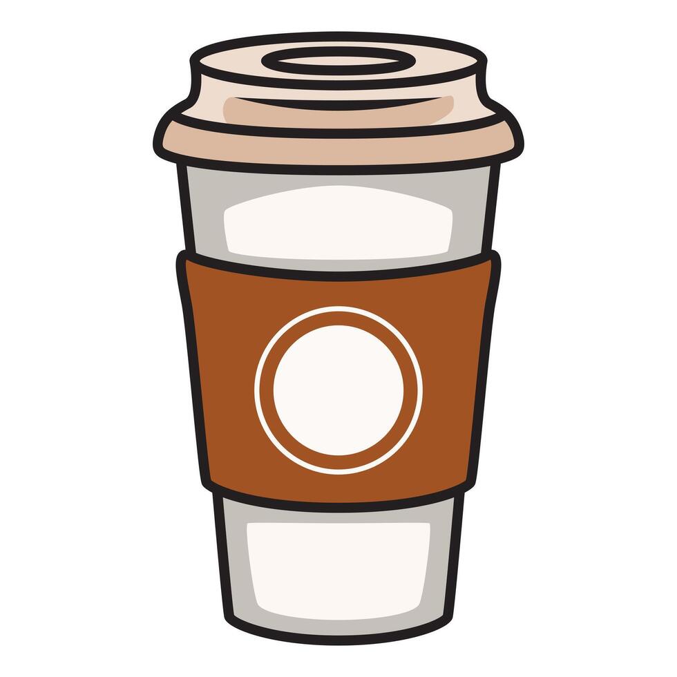Cup of Coffee with Circle vector
