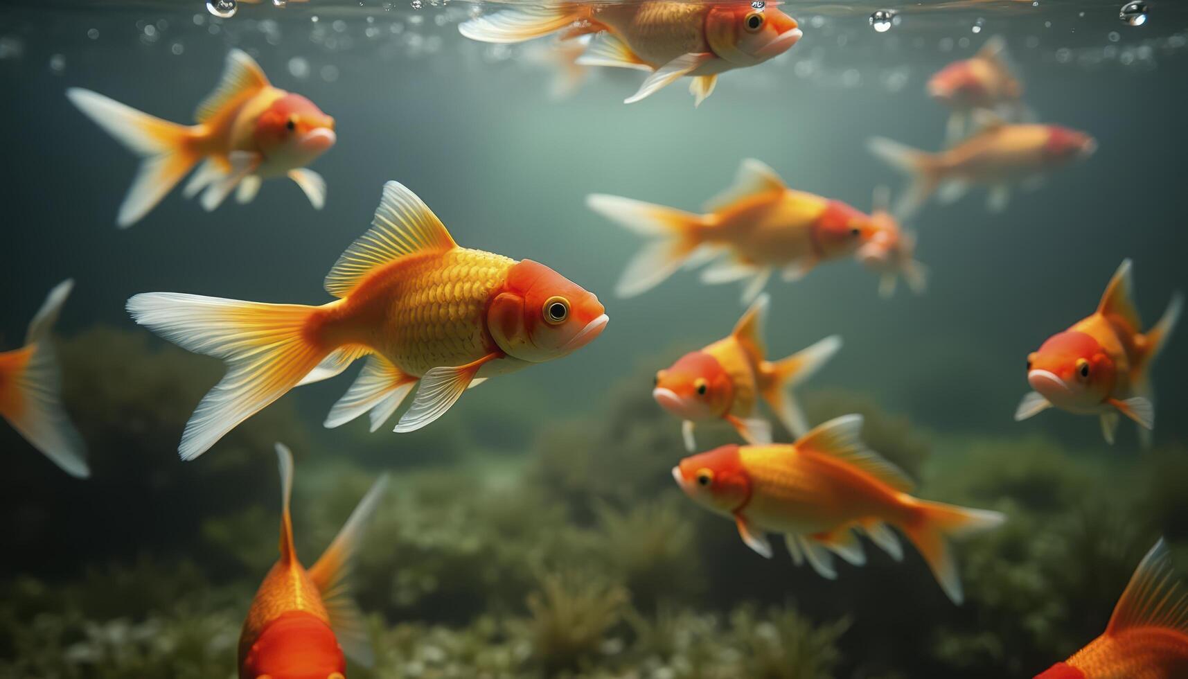 Group of goldfish photo