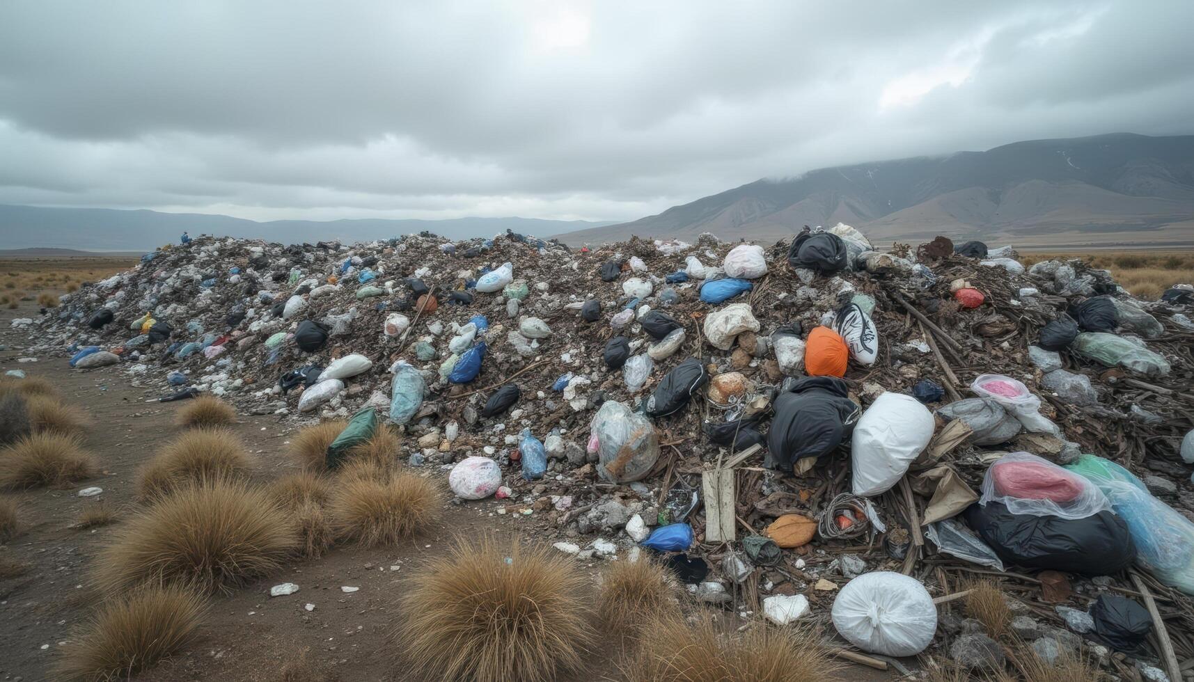 Sanitary landfill waste photo