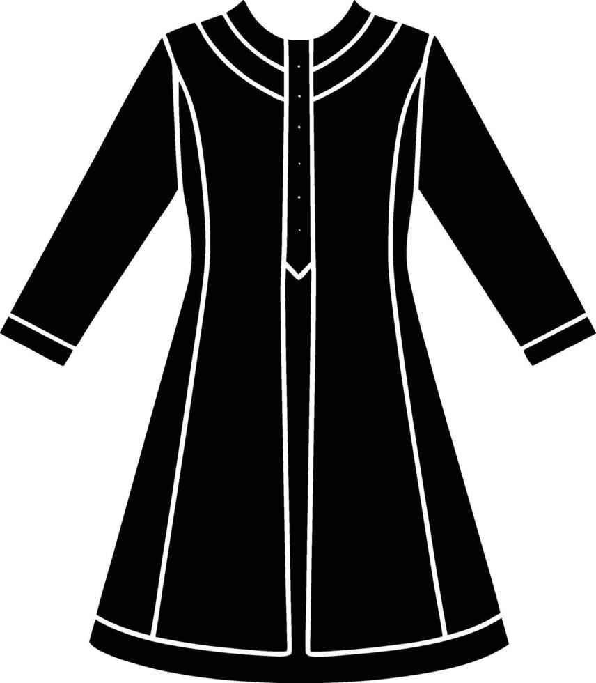 Minimalist Tunic Silhouette Illustration for Apparel vector