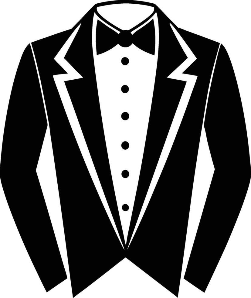 Nice Tuxedo silhouette illustration vector