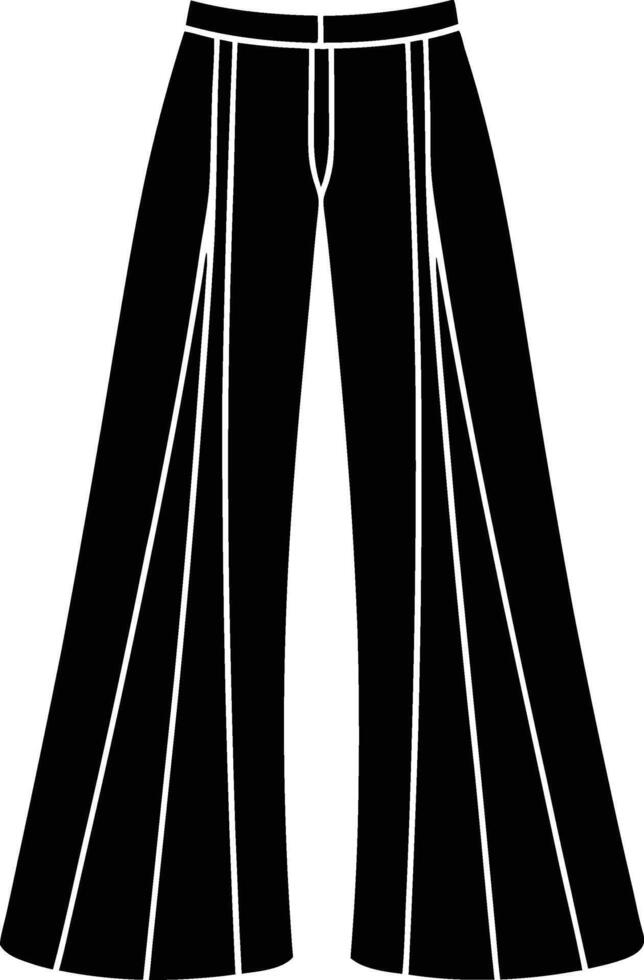 Beautiful Palazzo pants silhouette illustration vector