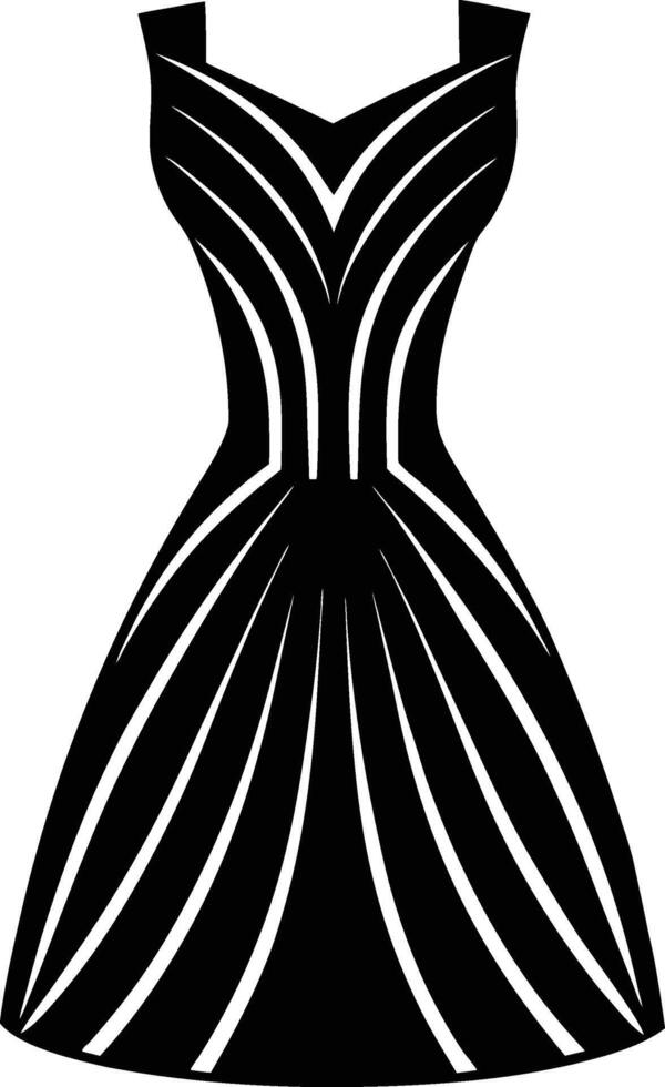 Beautiful Tulle Dress Silhouette for Bridal and Evening Wear vector