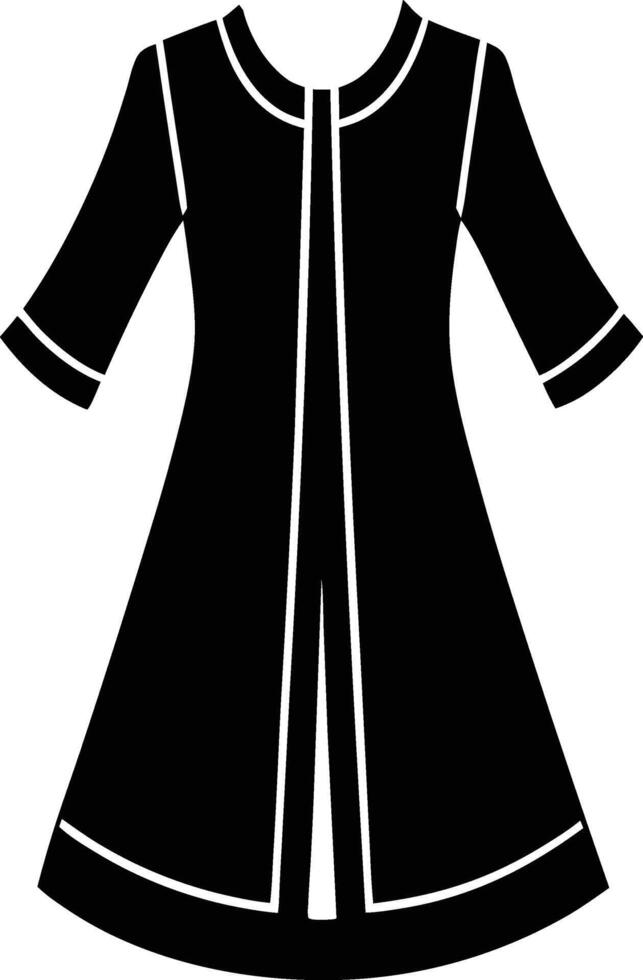 Stylish Tunic Outline Art for Clothing Inspiration vector