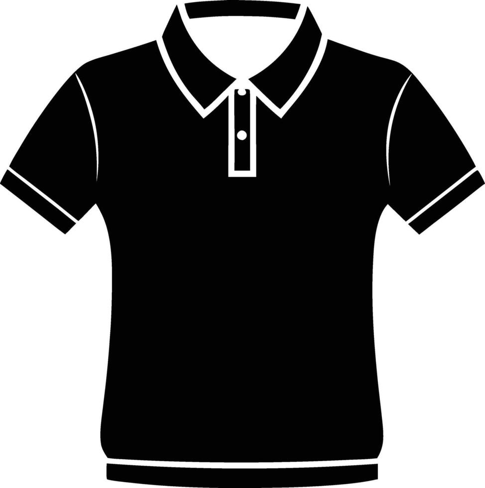 Nice polo t shirt black illustration vector