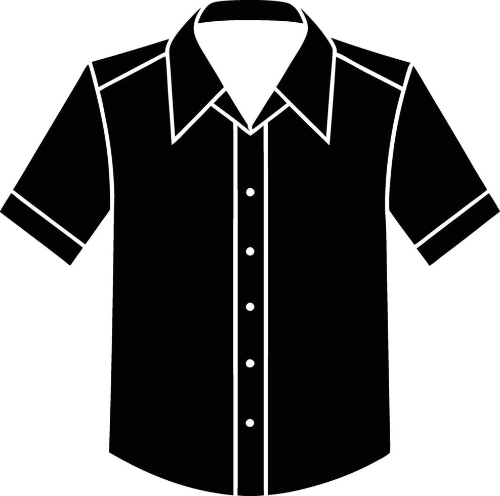 Stylish Shirt Silhouette Graphic for Apparel Project vector