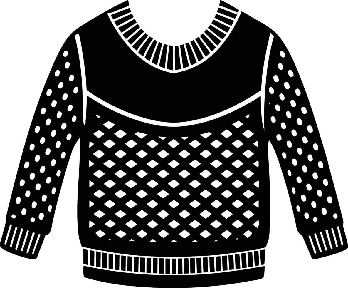 Decorative Sweater silhouette illustration vector