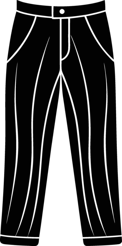 Stylish Trousers Silhouette Design vector