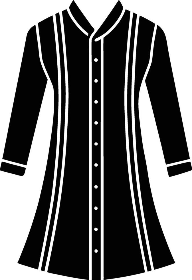 Elegant Tunic Silhouette Illustration for Apparel vector