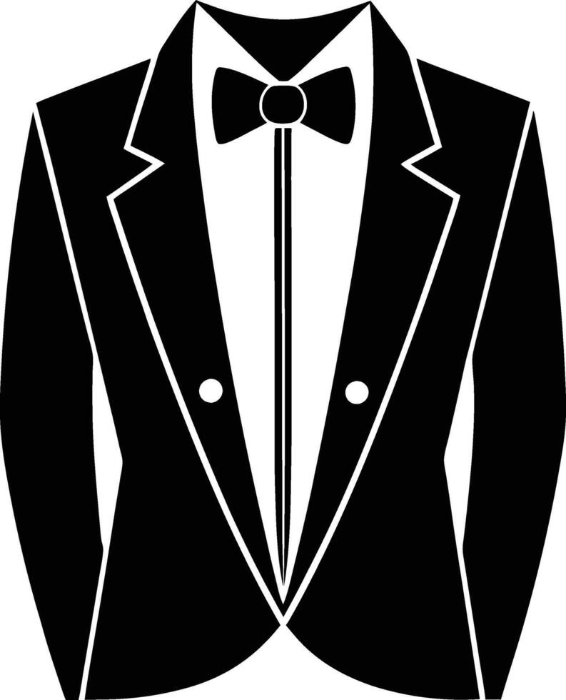 Tuxedo silhouette illustration vector