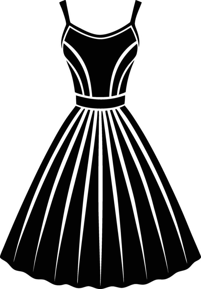 Sundress silhouette illustration vector