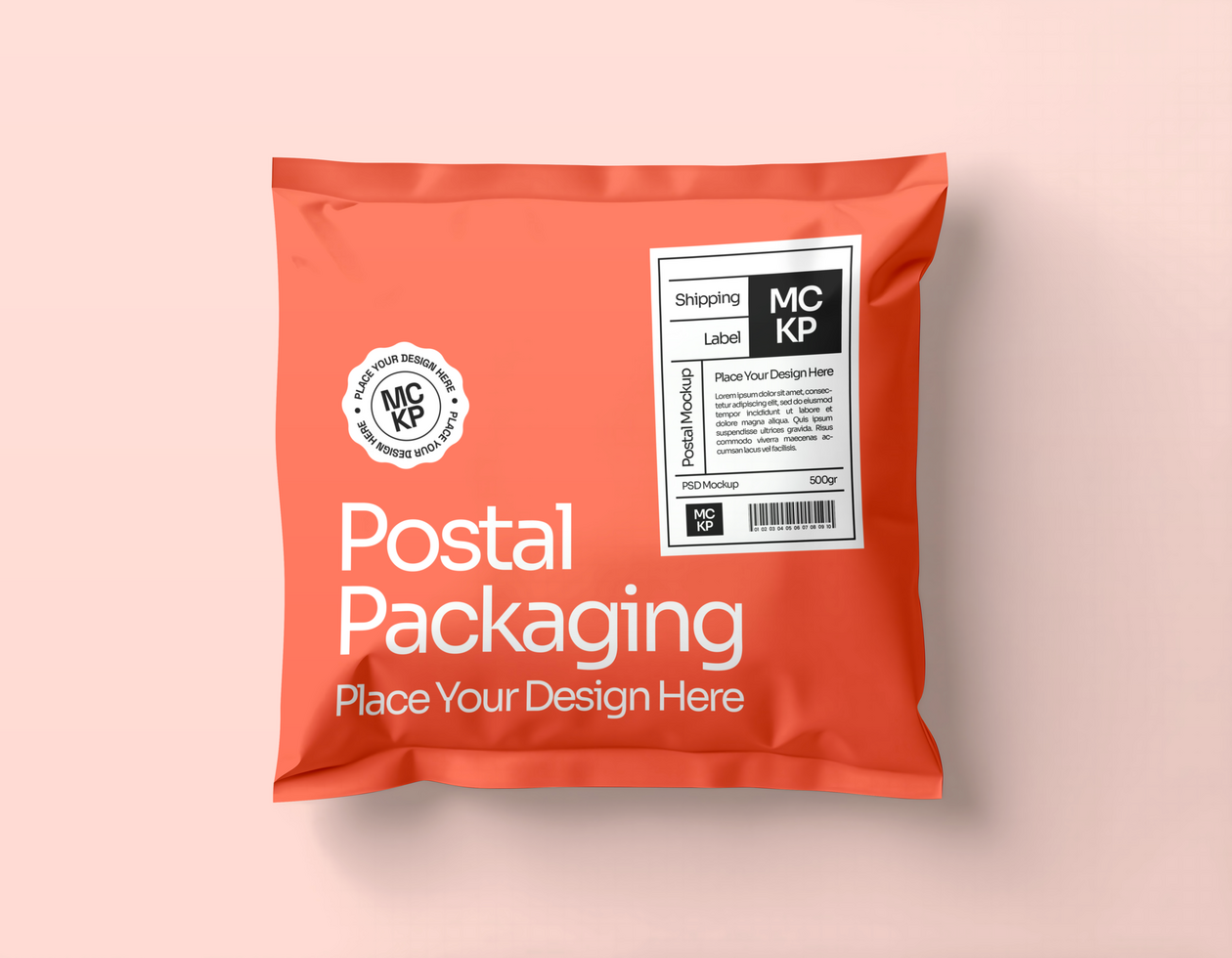 postal delivery package mockup psd
