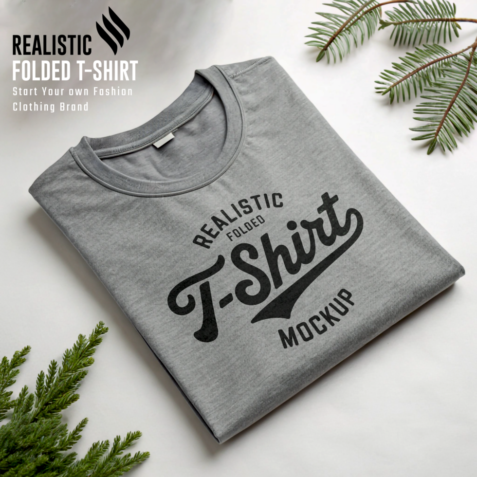 Professional Folded T-Shirt Mockup for Online Shops psd