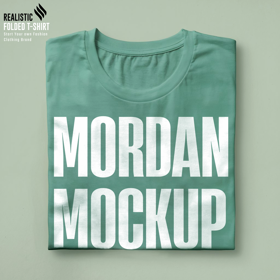 Smart Folded T-Shirt Mockup for Apparel Advertising psd