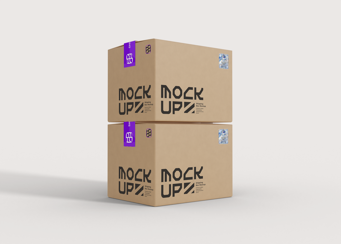 Branded Shipping Box Mockup psd