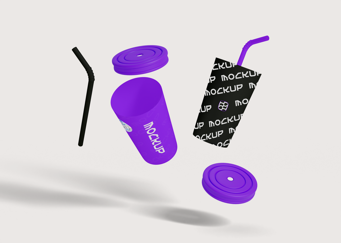 Fast Food Custom Soda Cup Mockup psd