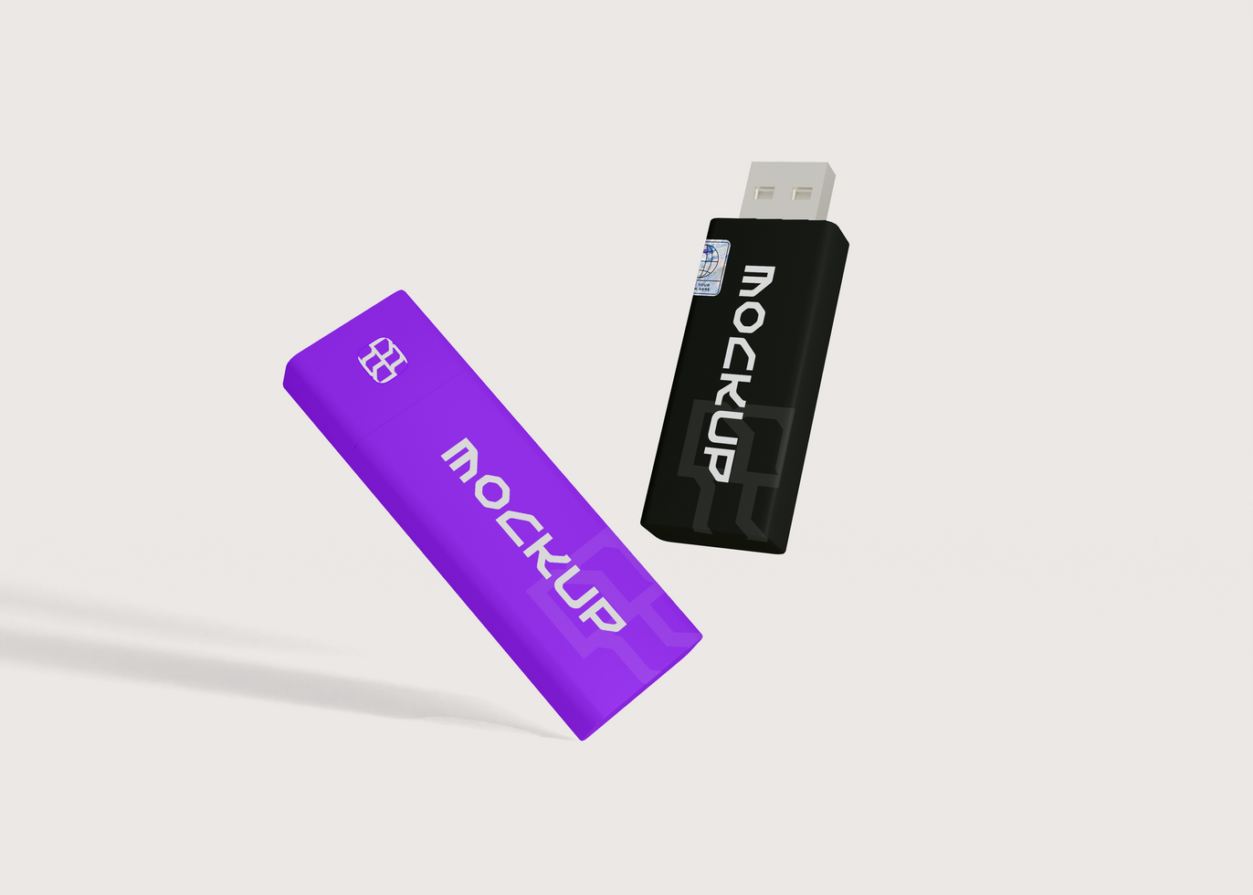 Custom USB Flash Drive Mockup psd