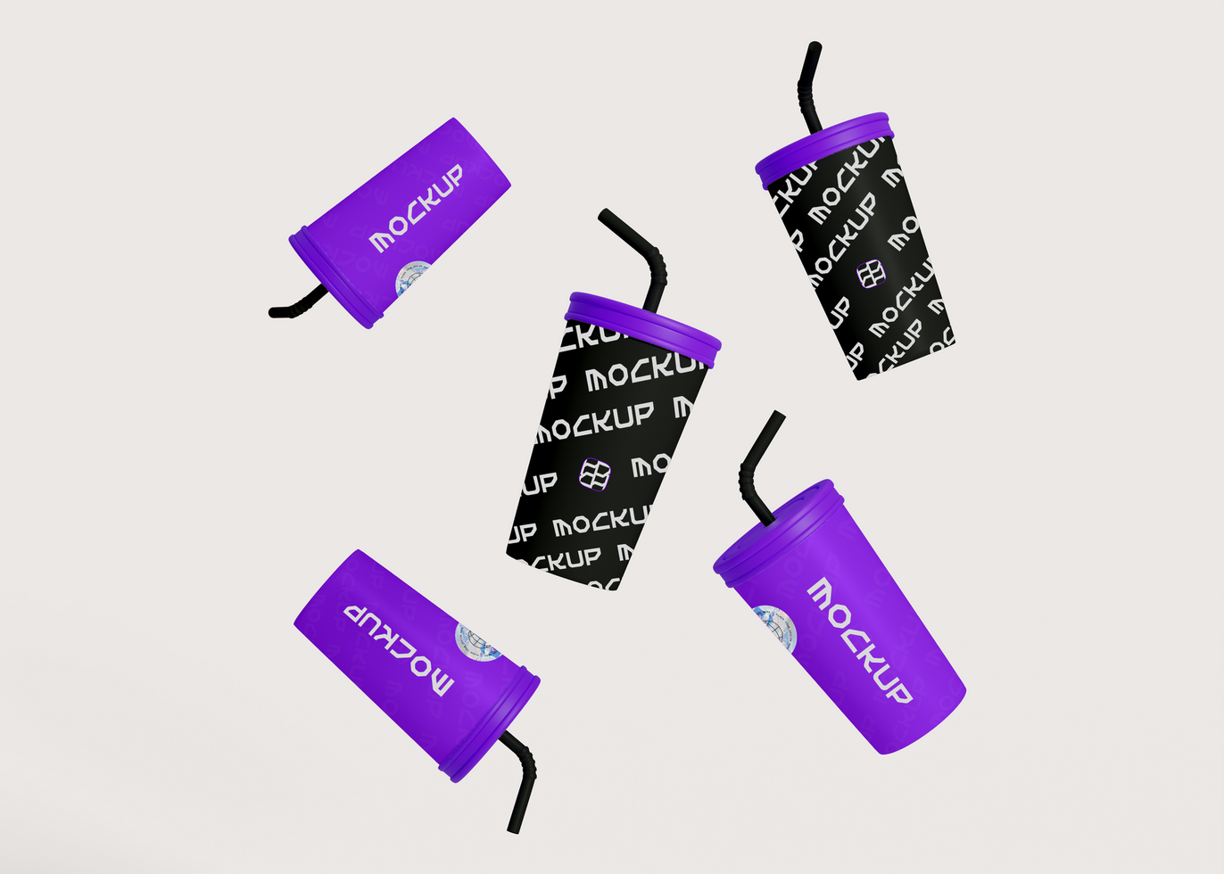 Plastic Soda Cup Mockup psd