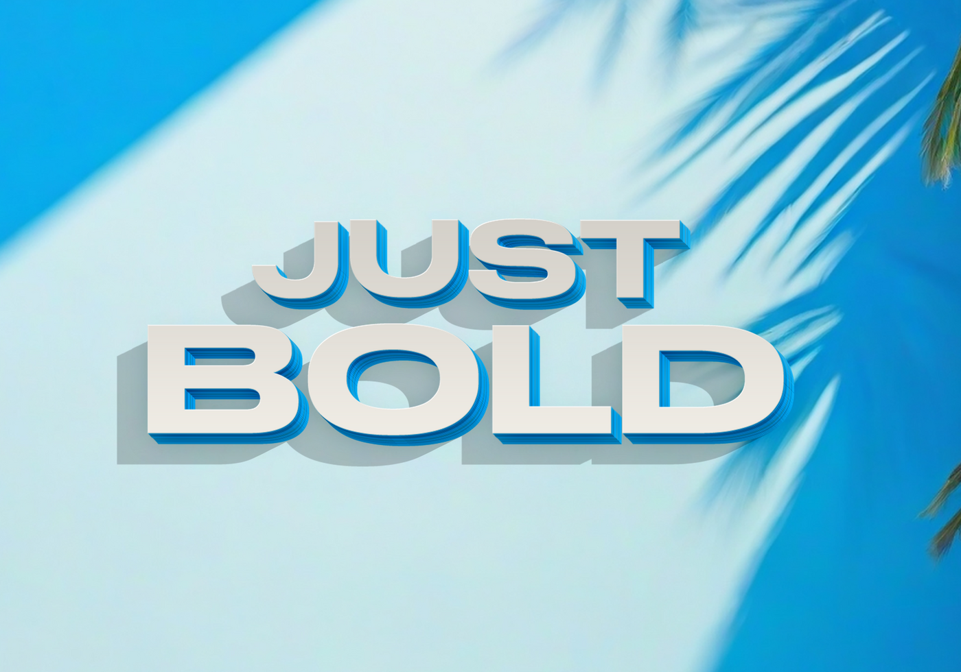 Just Bold - 3D Creative Text Effect psd