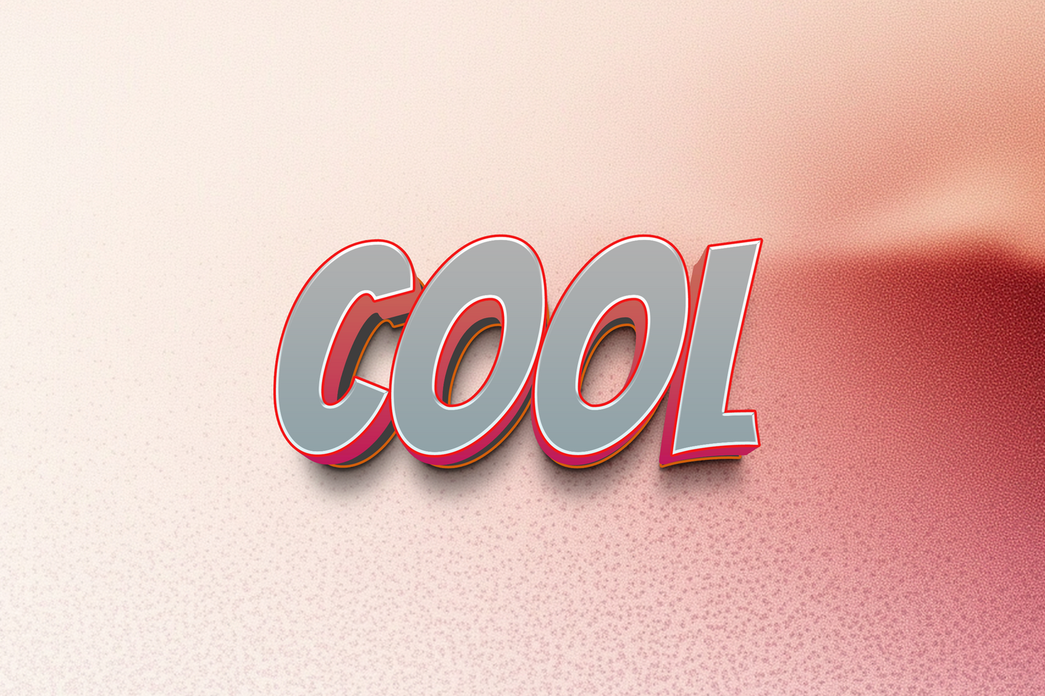 Cool - 3D Bold Text Effect psd
