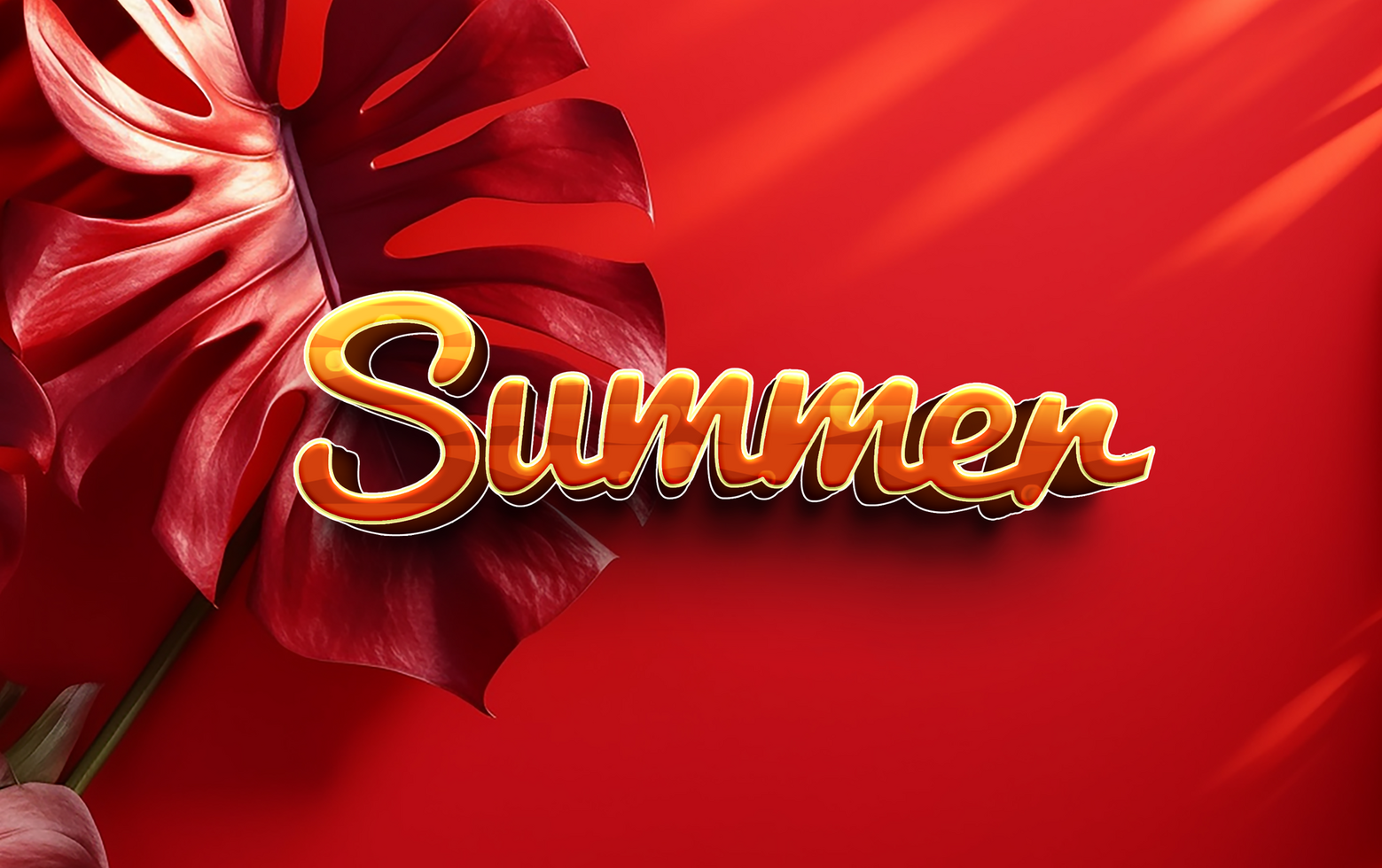 Summer - 3D Creative Text Effect psd