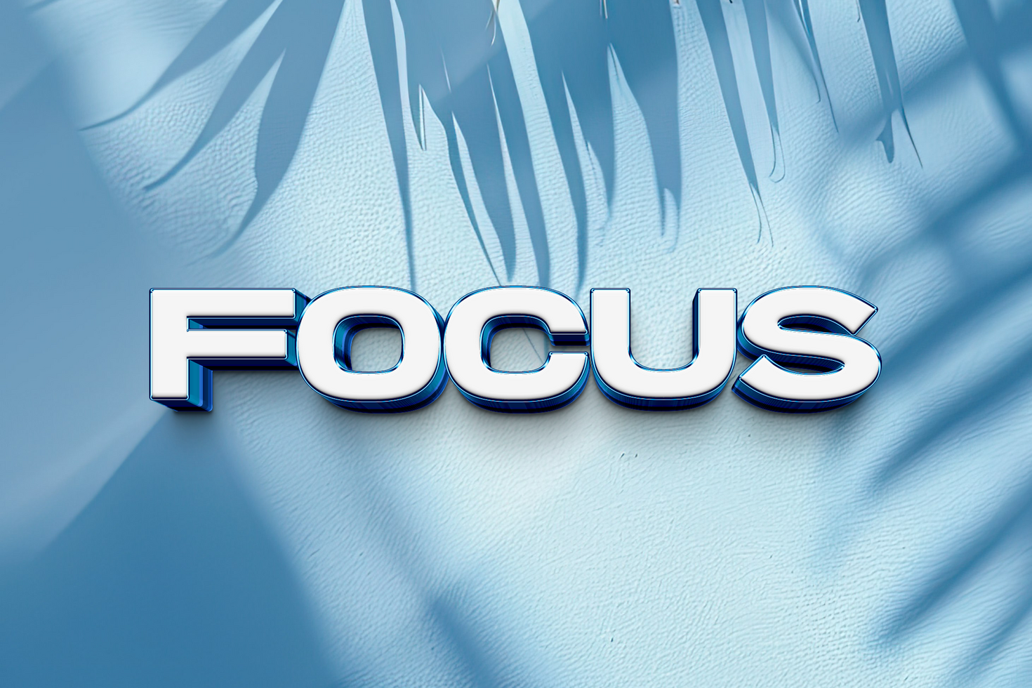Focus - 3D Bold Text Effect Creative psd