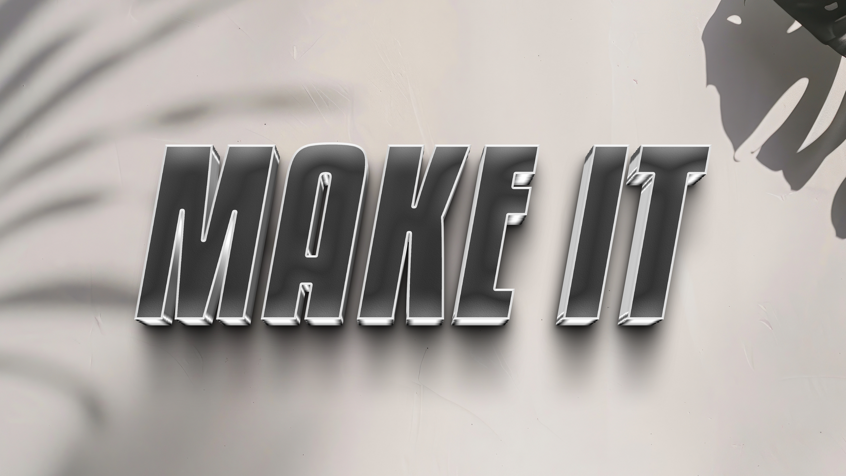 Make It - Creative 3D Bold Text Effect psd