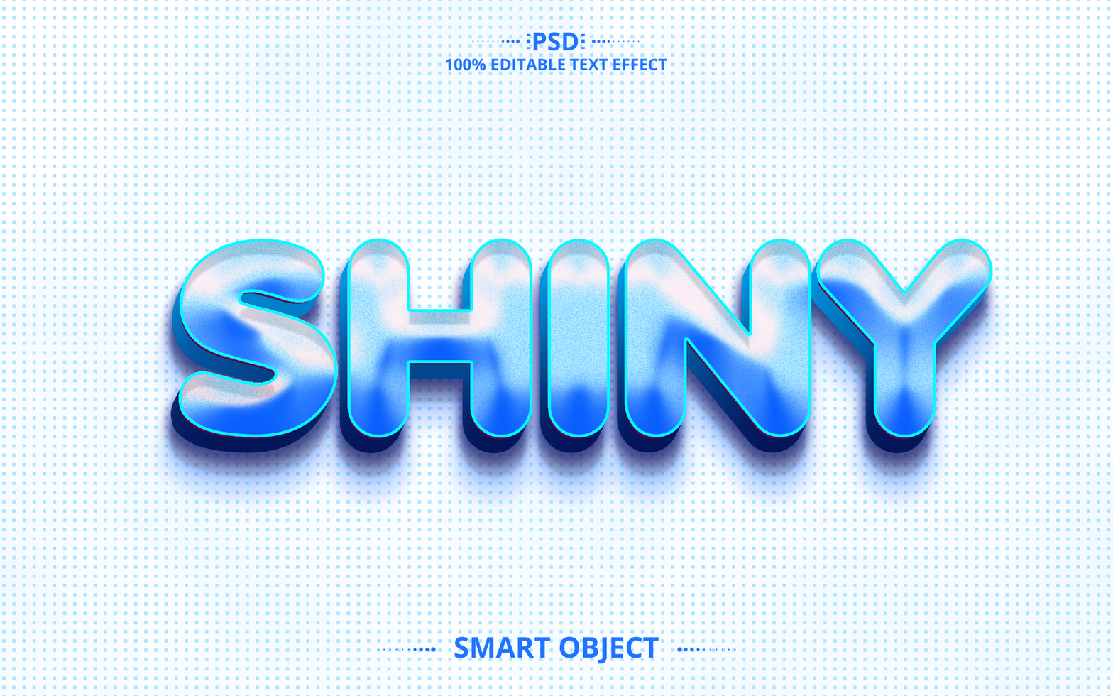 Shiny 3d Text Effect design psd