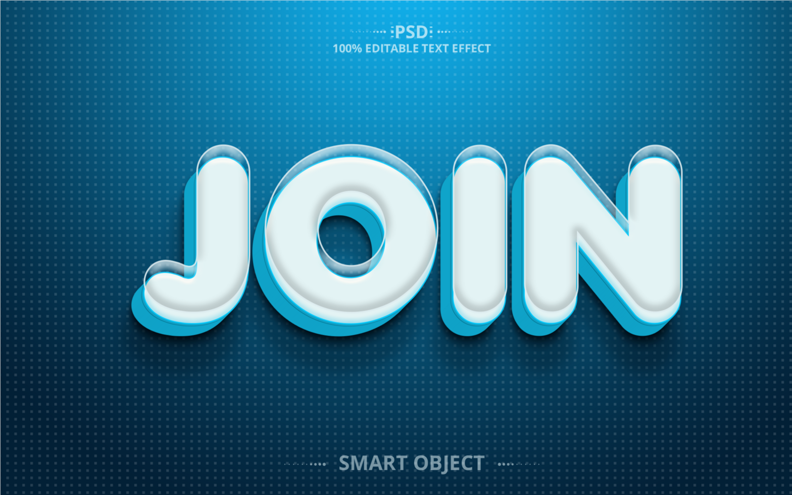 Join 3D Creative text effect psd