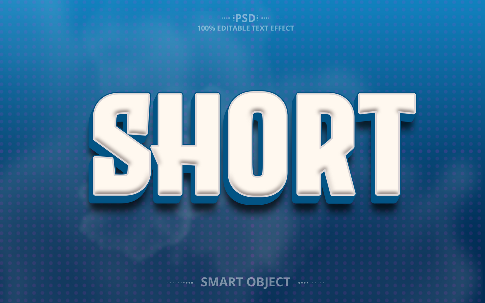 Short 3D Editable Text Effect Design psd