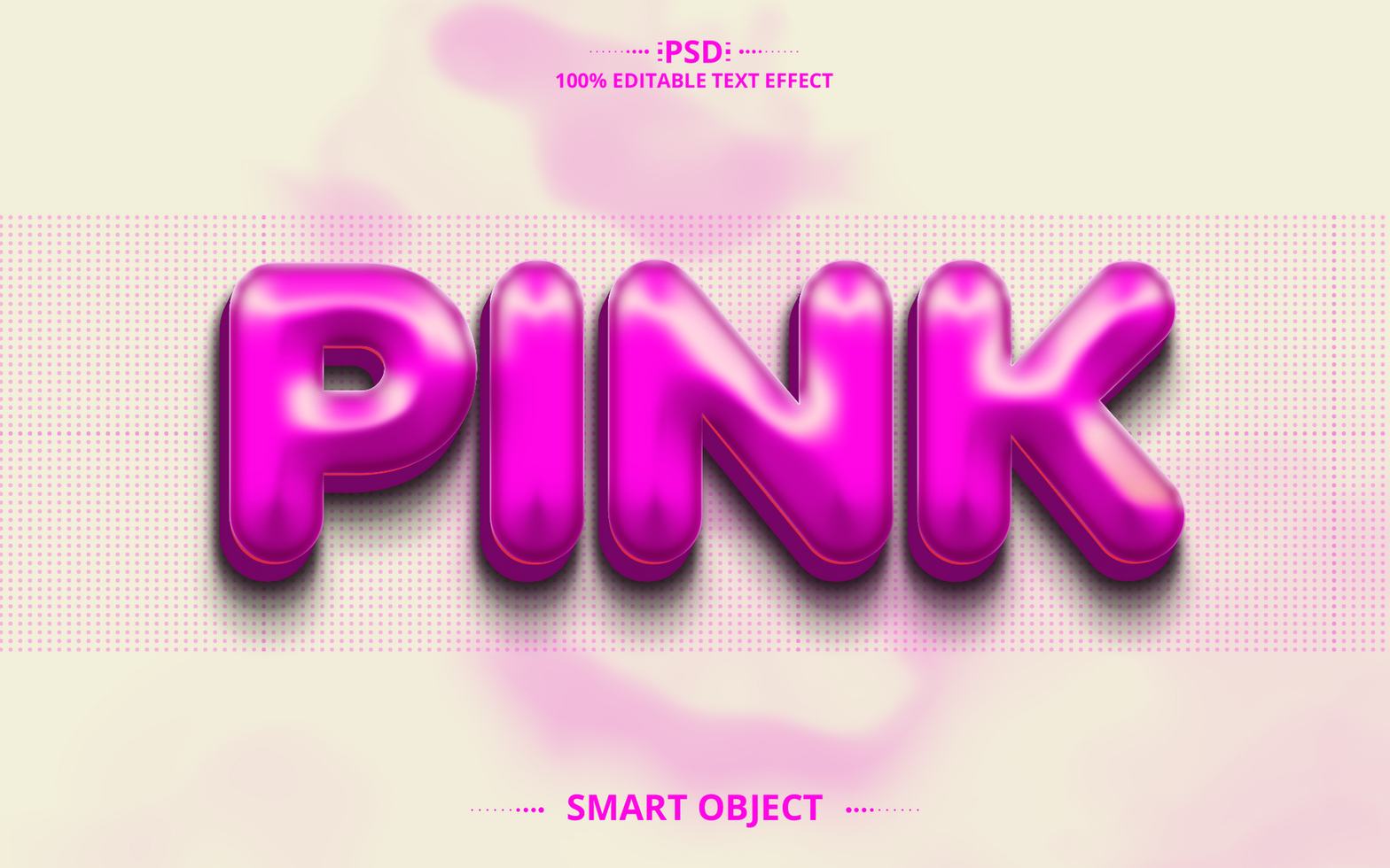 Pink Editable Text Effect Design with brush psd