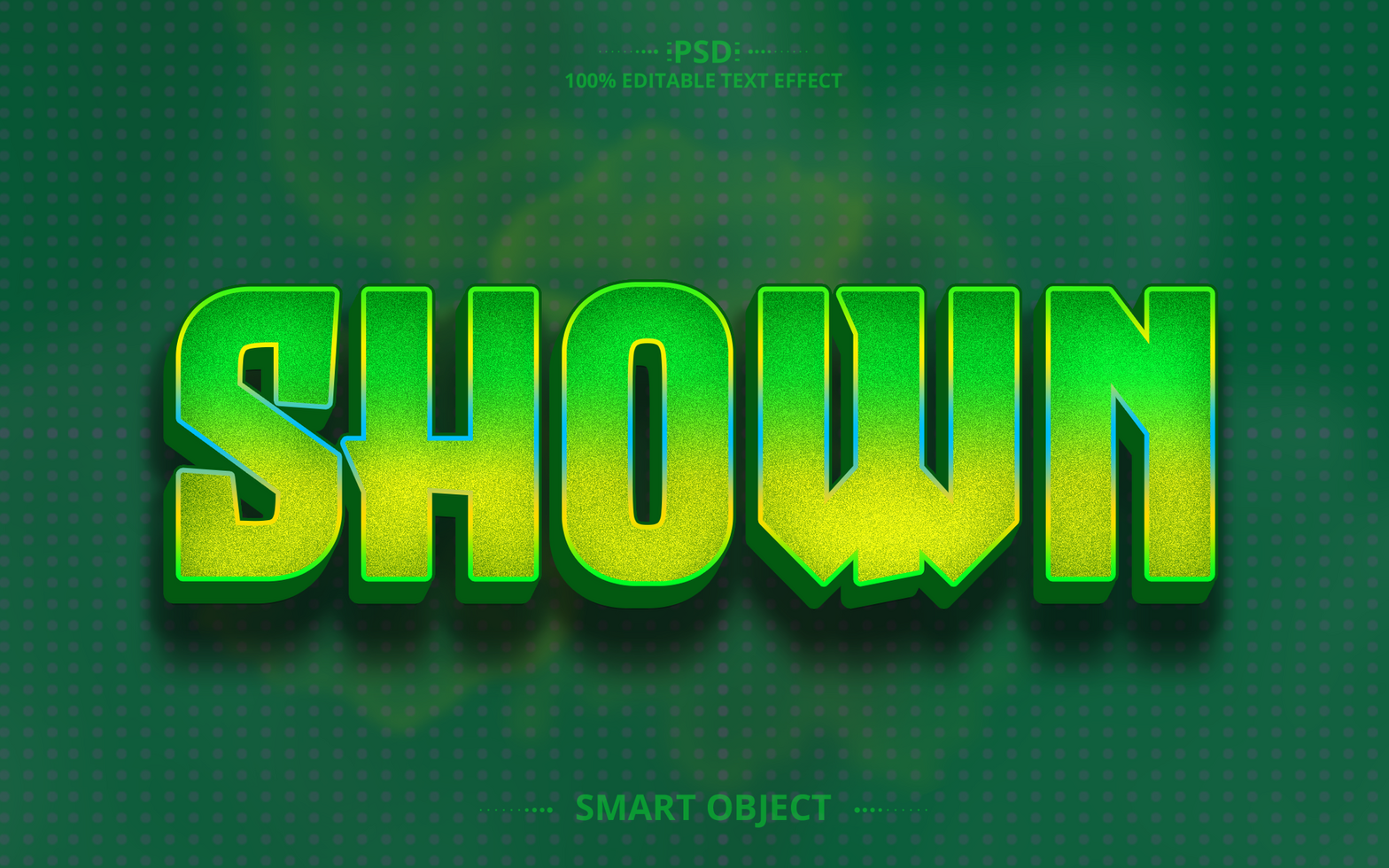 Shown 3D Editable Text Effect Design psd