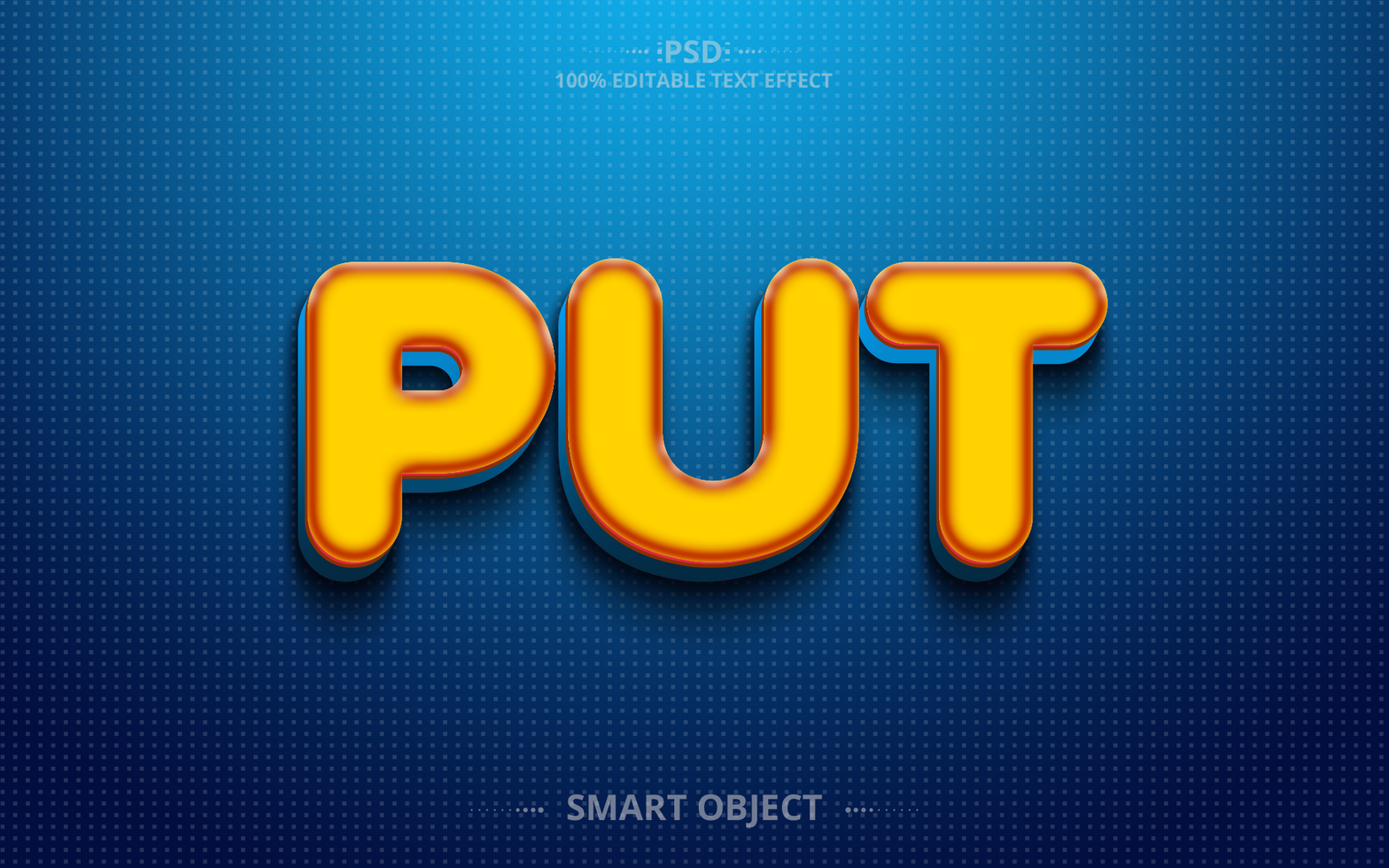 Put 3D creative Editable Text Effect Design psd