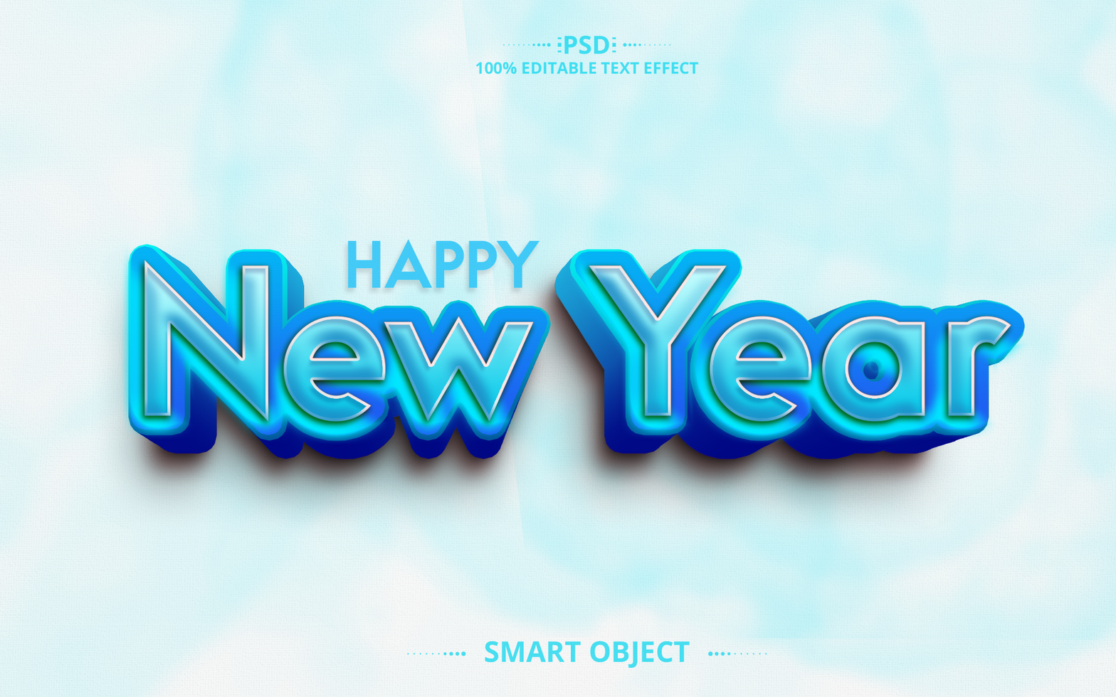 Happy New Year best creative editable Text Effect Design psd