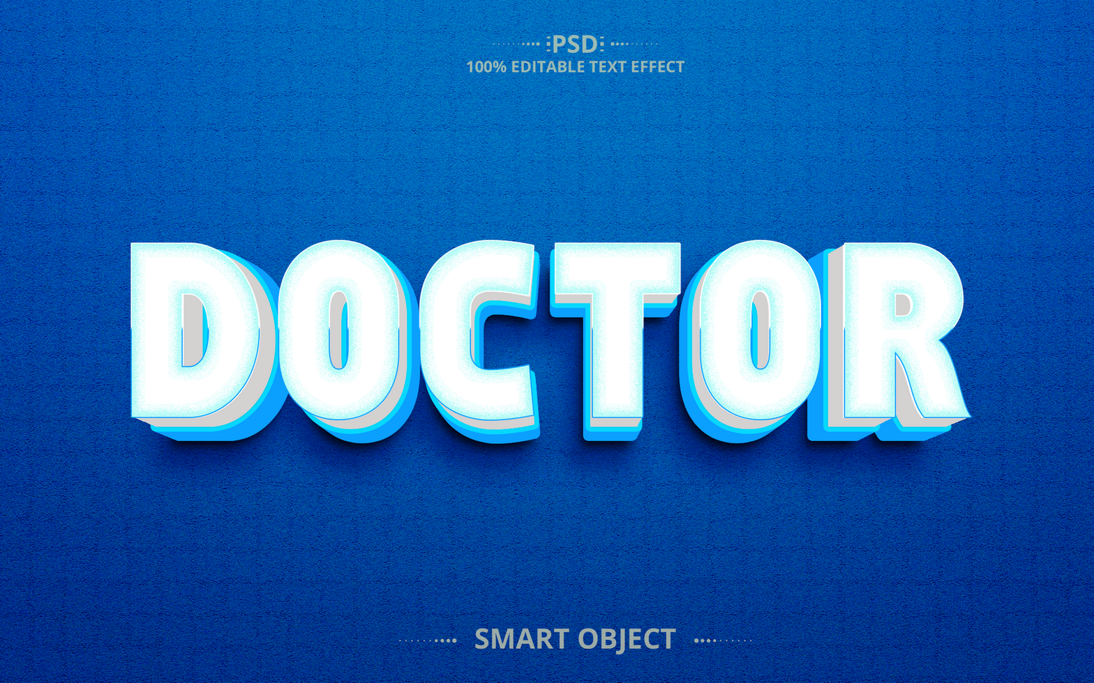 Doctor 3D creative Editable Text Effect Design psd