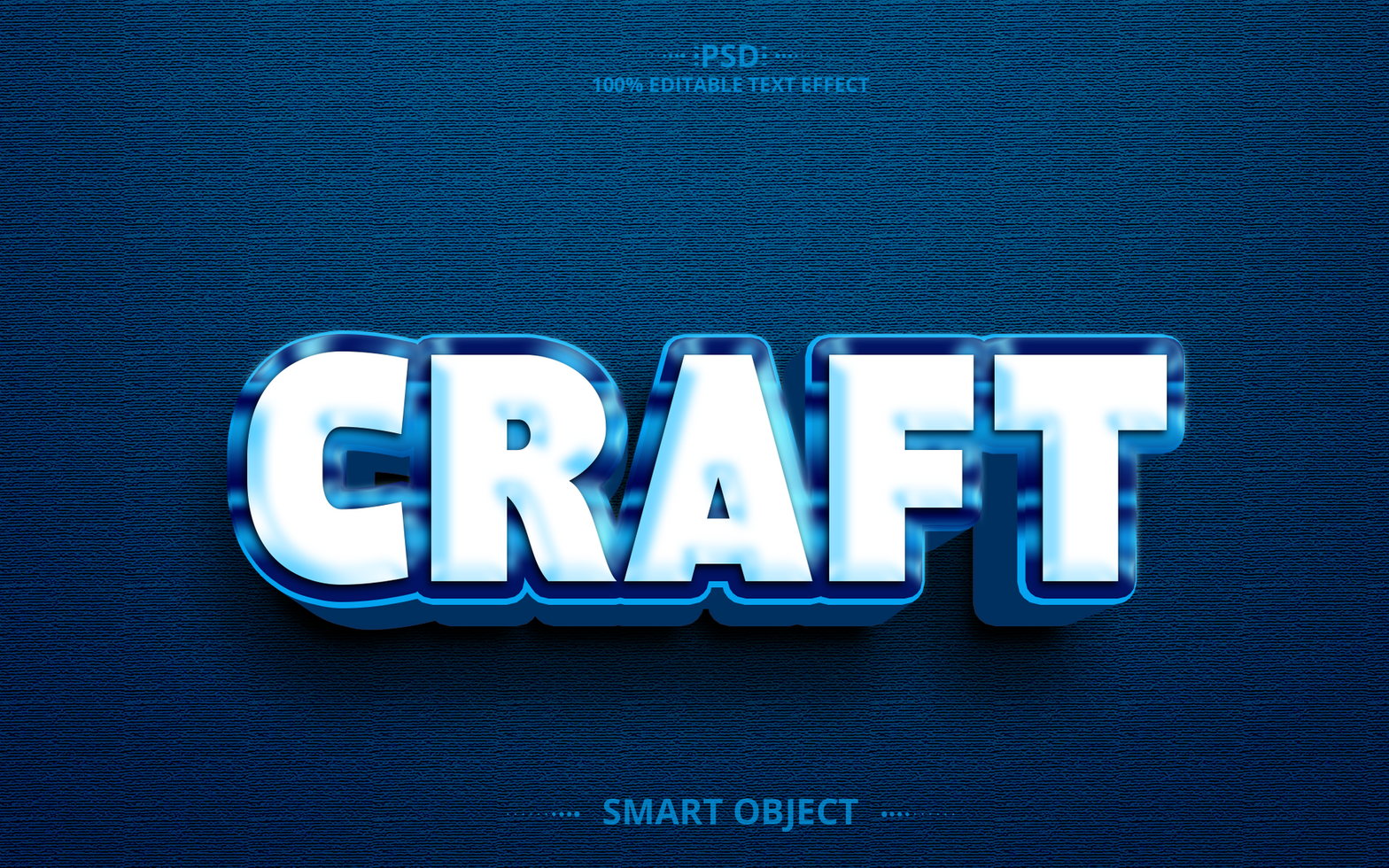 Craft 3D Creative Text Effect Design psd