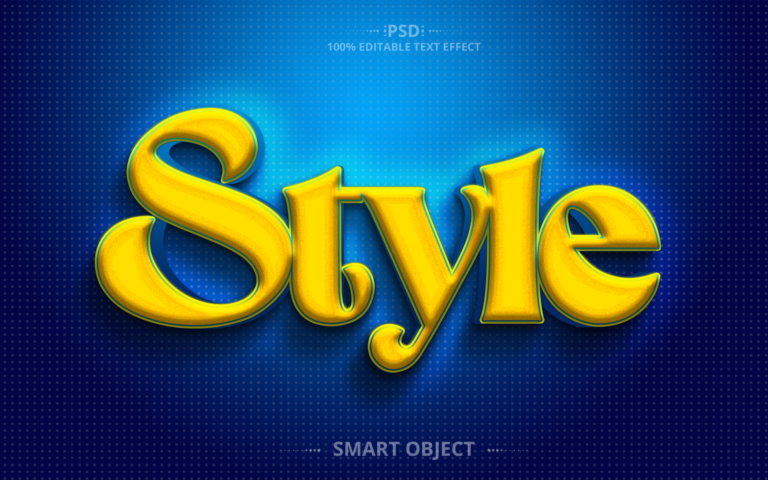 Style 3D text effect design psd