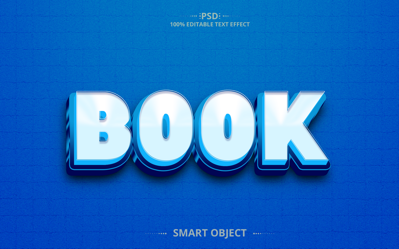 Book 3D creative text effect design psd