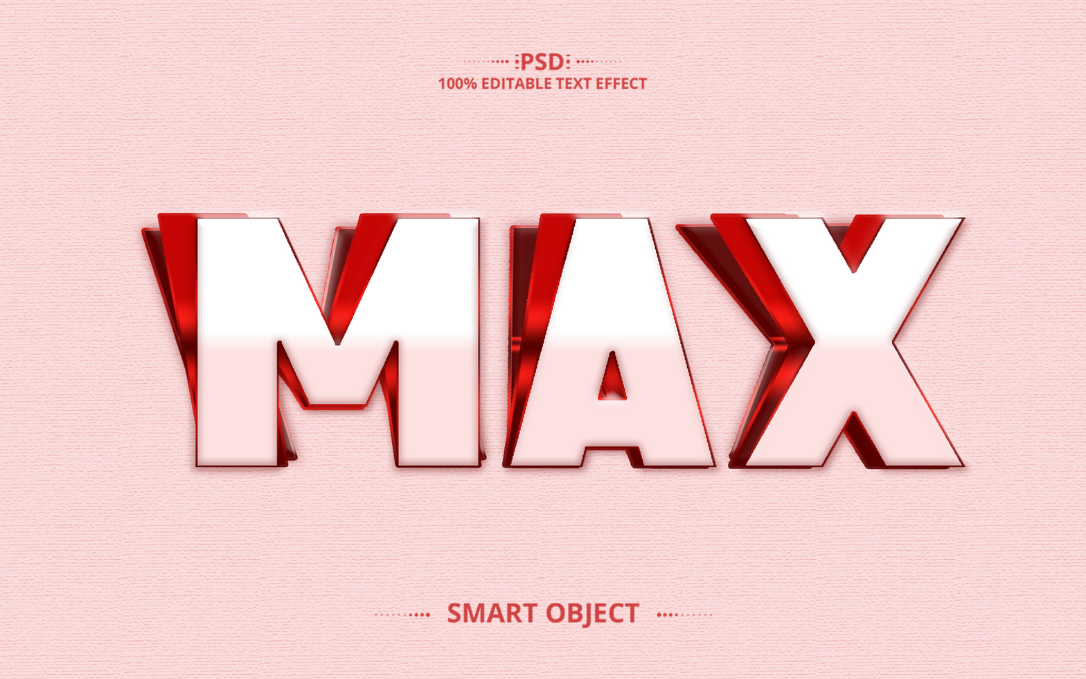 MAX Creative Editable 3D Text Effect Design psd