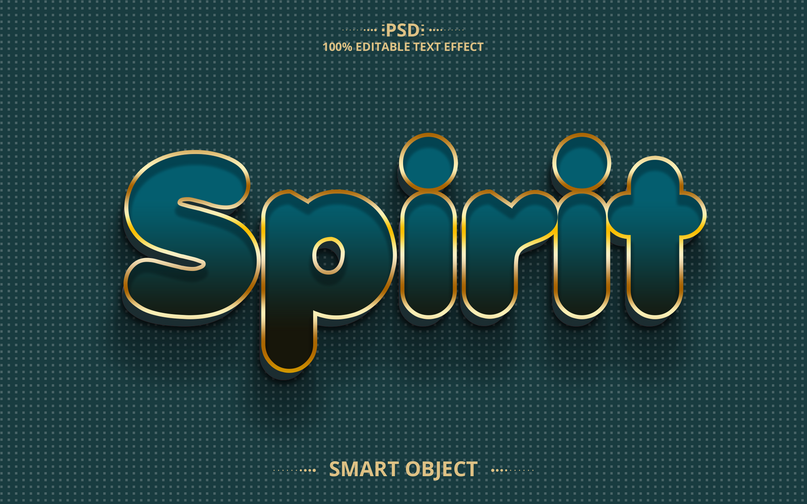 Spirit 3D Editable Text Effect Design psd
