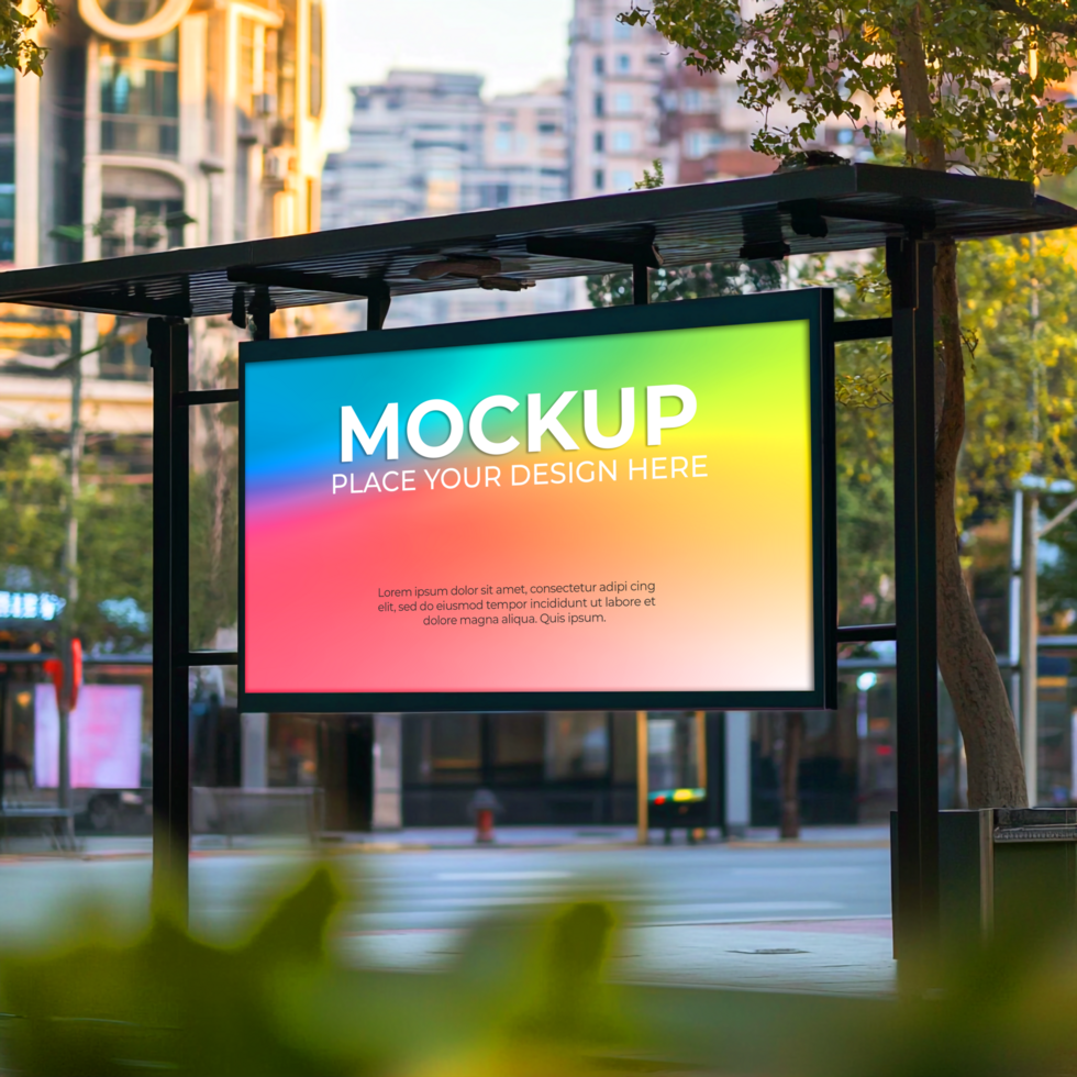 Realistic blank city billboard mockup for advertising campaigns psd